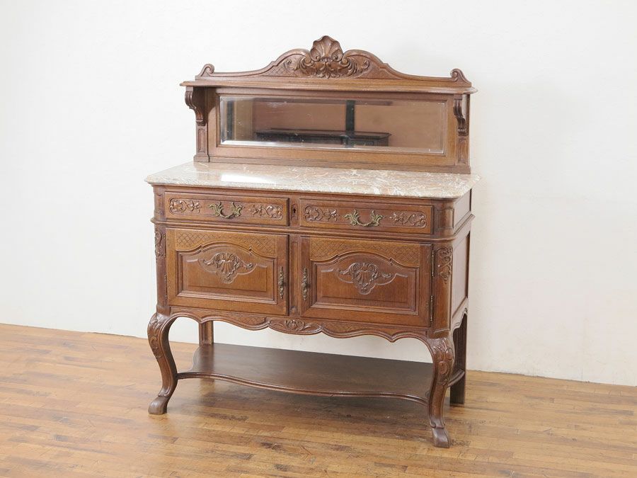 大理石ミラーバックキャビネット