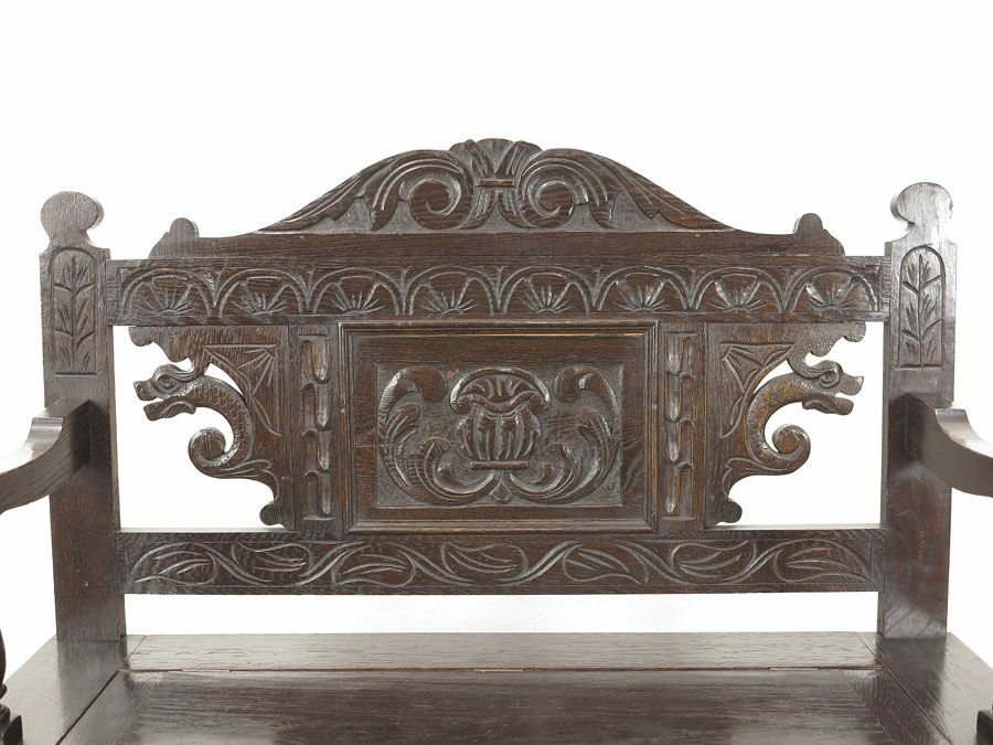 イギリスアンティーク家具　ベンチ