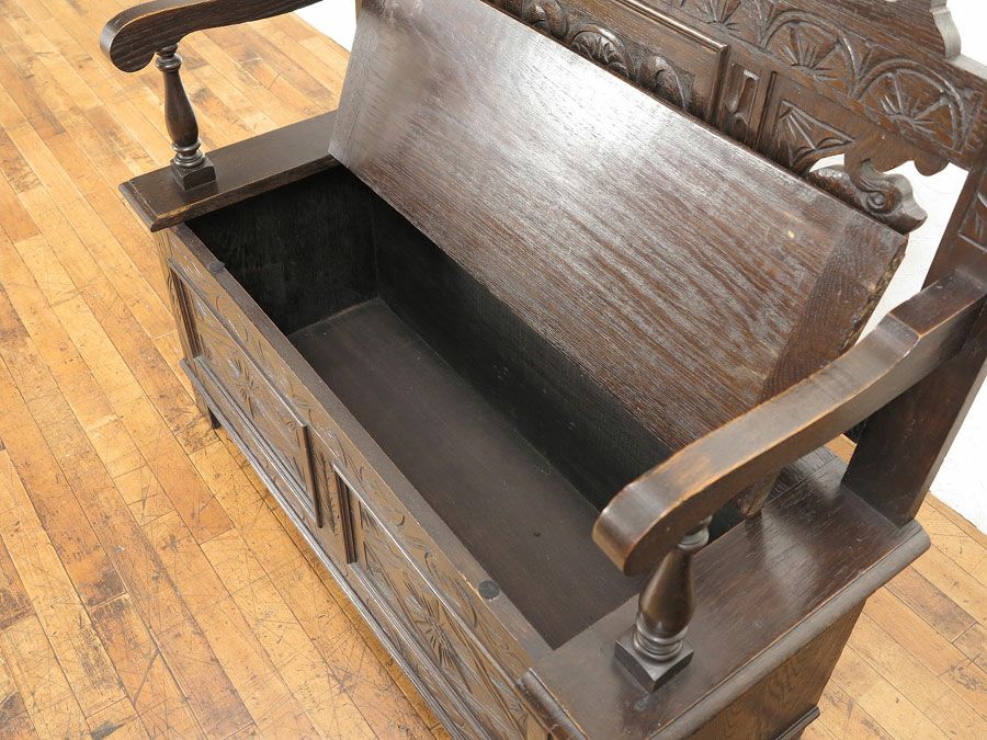 イギリスアンティーク家具　ベンチ
