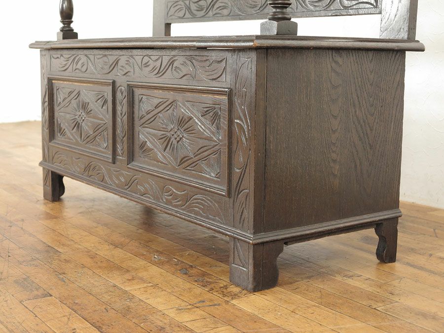 イギリスアンティーク家具　ベンチ