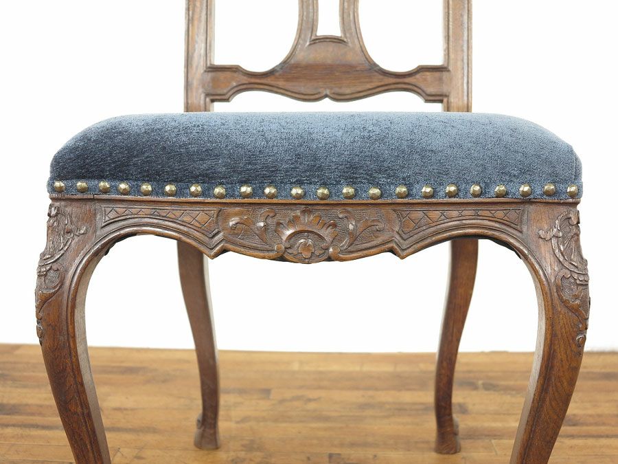 張替済猫脚ハイバックチェア　62300