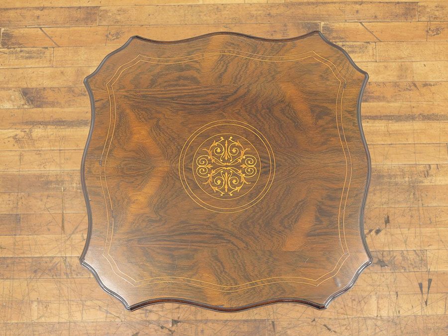 インレイも素敵なローズウッド材サイドテーブル55268