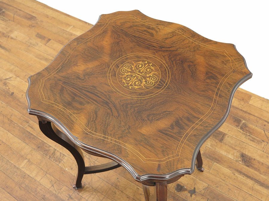 インレイも素敵なローズウッド材サイドテーブル55268