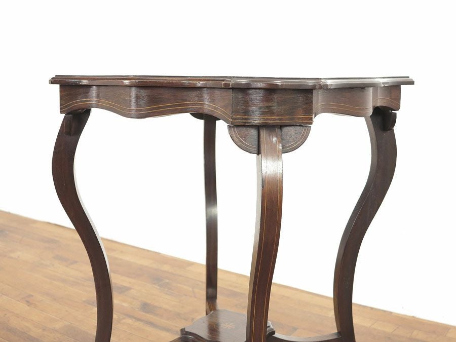 インレイも素敵なローズウッド材サイドテーブル55268