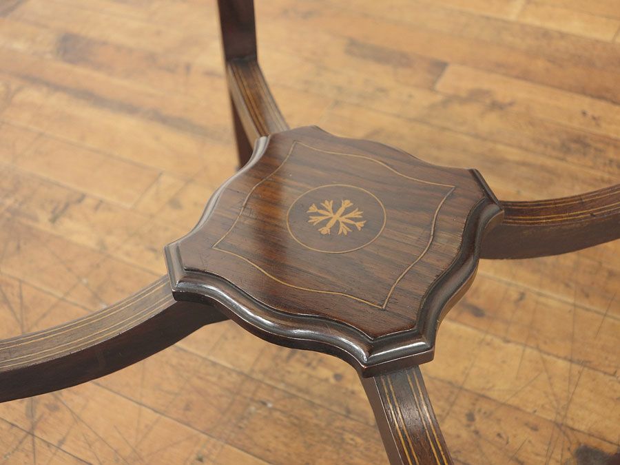 インレイも素敵なローズウッド材サイドテーブル55268