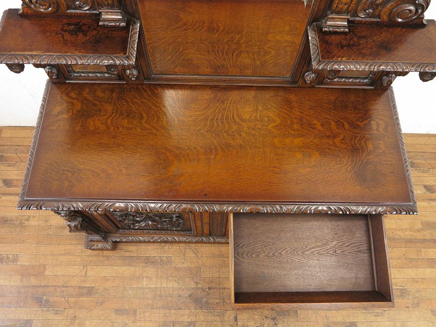 彫刻家具　アンティーク　キャビネット　55333