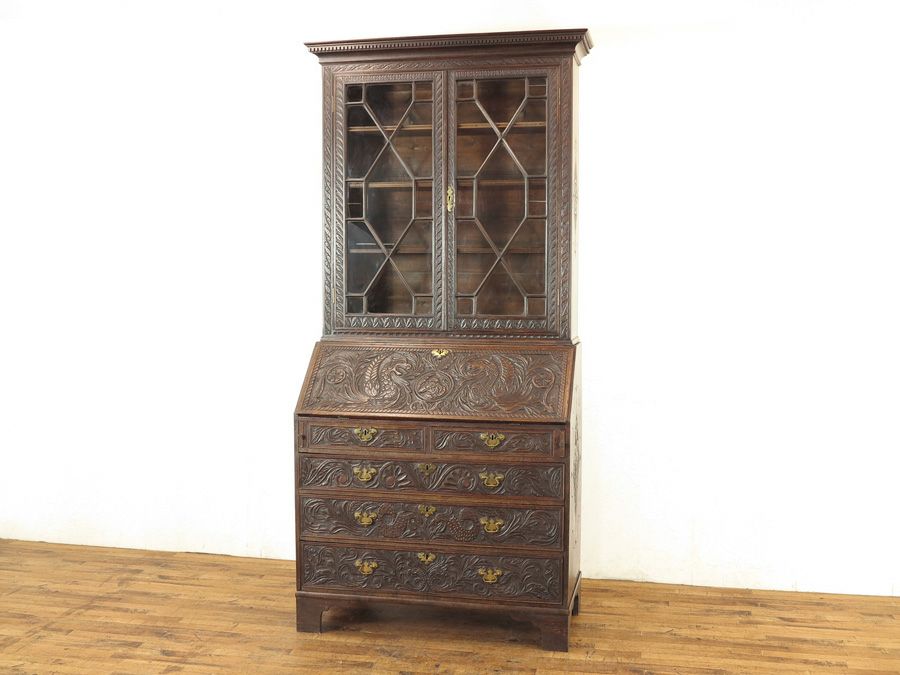 アンティーク家具　ビューローブックケース