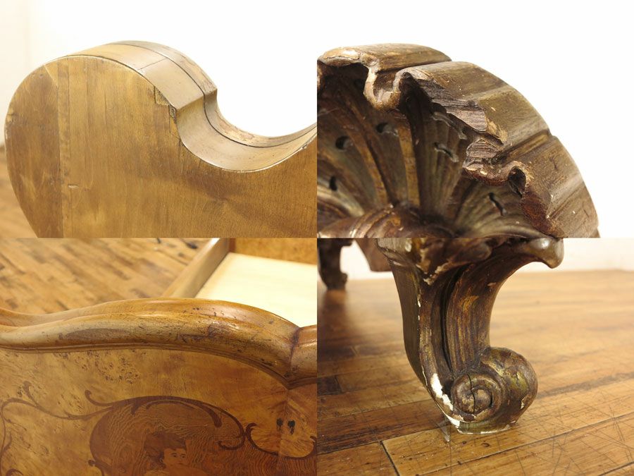 アンティーク家具　ベッド　イタリア