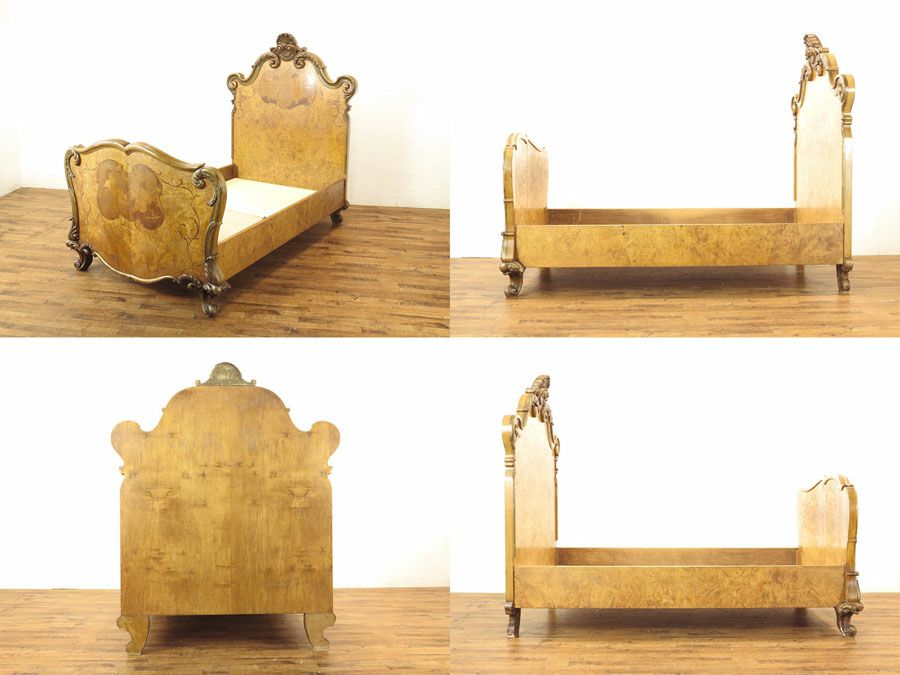 アンティーク家具　ベッド　イタリア