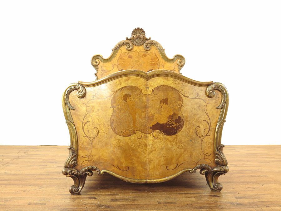 アンティーク家具　ベッド　イタリア