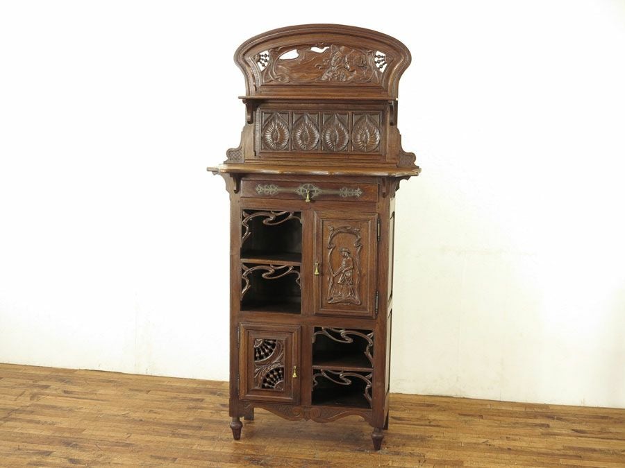 アールヌーボーキャビネット　アンティークフレックス