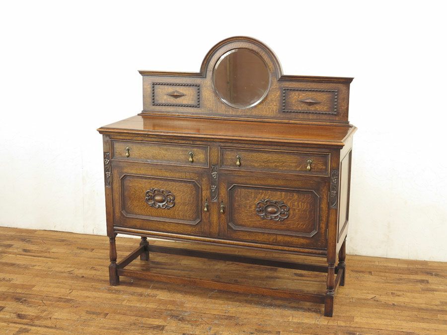 ミラーバックサイドボード　アンティークフレックス