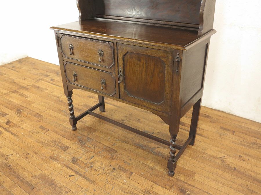 アンティーク家具　カップボード　飾り棚