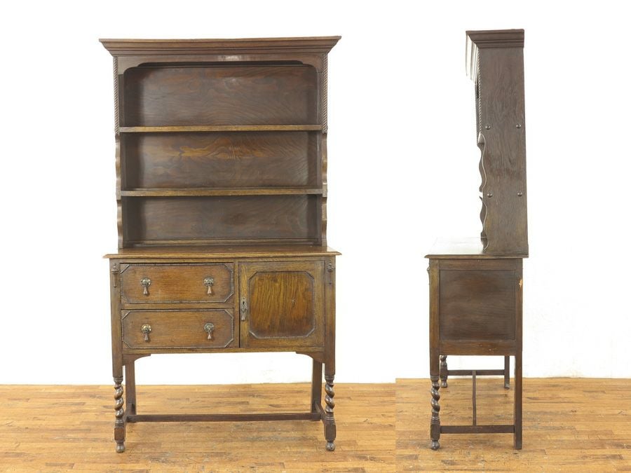 アンティーク家具　カップボード　飾り棚