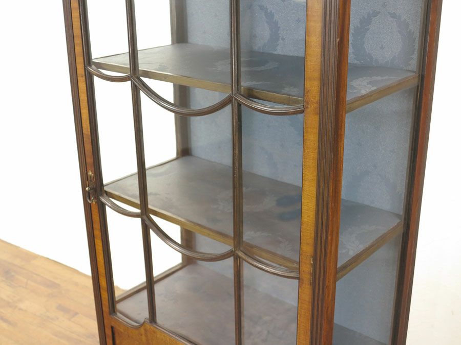 アンティーク家具　ショーケース　クィーンアン