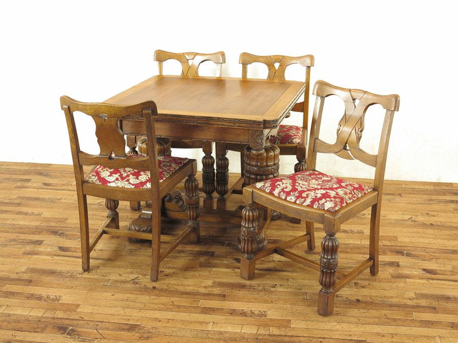 テーブルチェアセット　アンティークフレックス