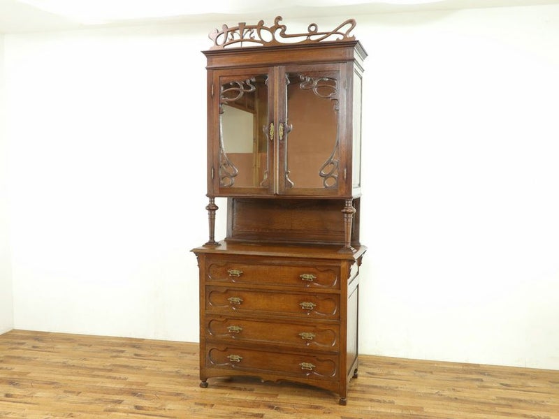 アンティーク家具　アールヌーボーキャビネット