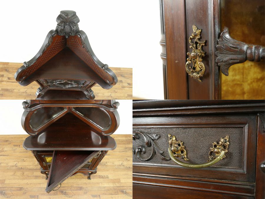 ビクトリアン コーナーキャビネット