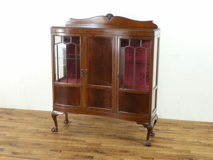 ボールアンドクローレッグマホガニーショーケース