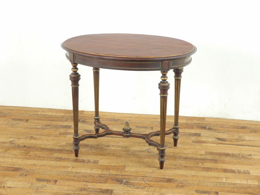 サイドテーブル　オーバル　アンティークフレックス