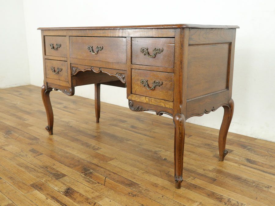 猫脚デスク　フランスアンティークデスク