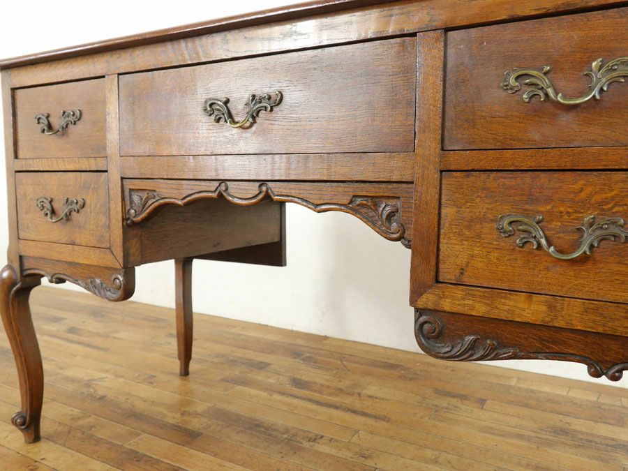 猫脚デスク　フランスアンティークデスク