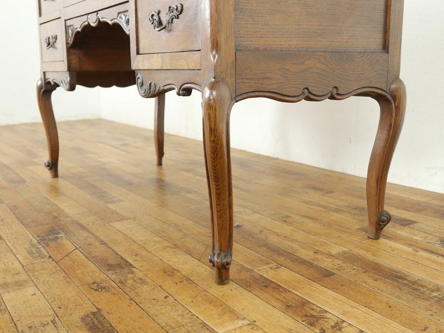 猫脚デスク　フランスアンティークデスク