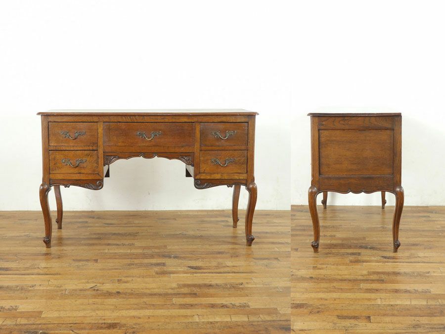 猫脚デスク　フランスアンティークデスク