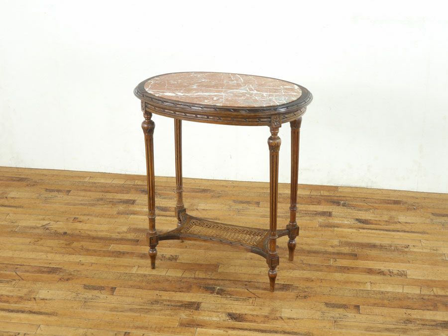 大理石天板サイドテーブル　アンティークフレックス