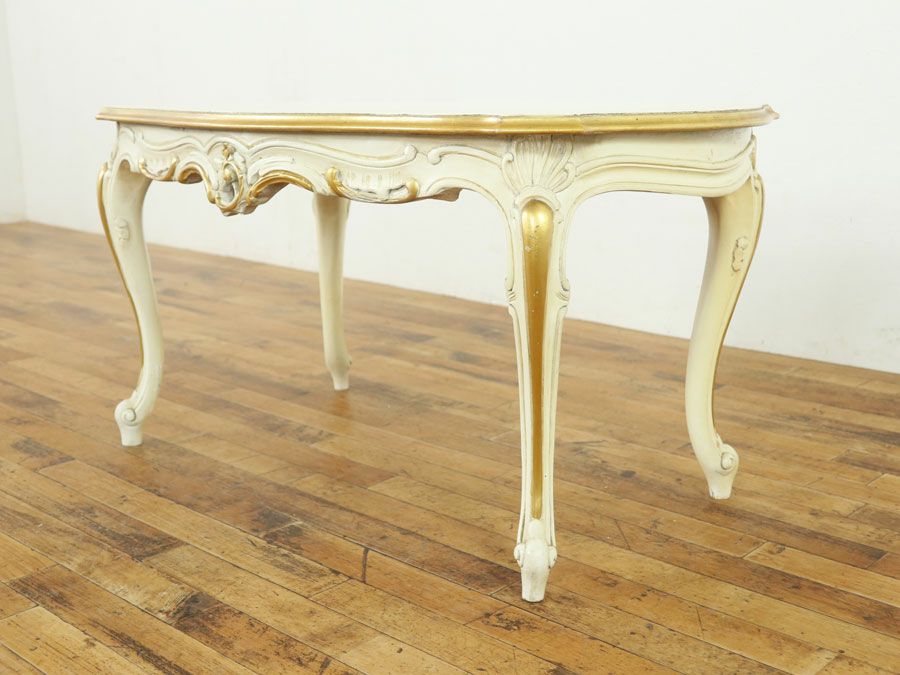 白家具 猫脚コーヒーテーブル アンティークフレックス