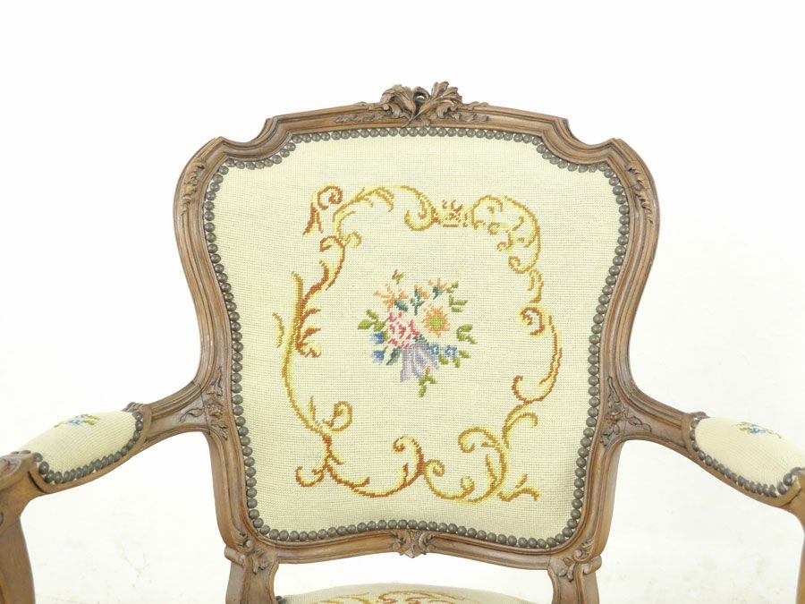 プチポワンアームチェア　アンティークフレックス