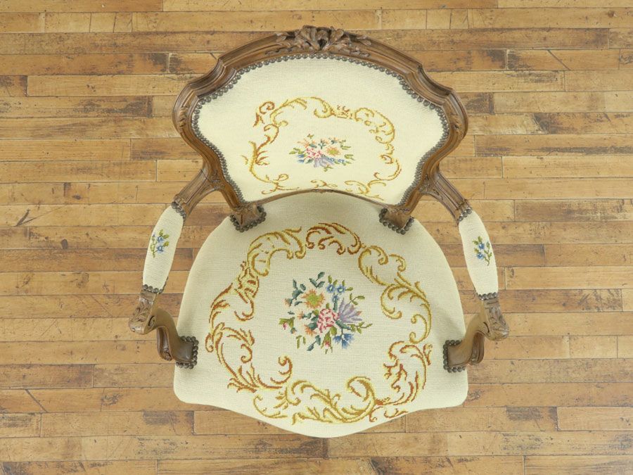 プチポワンアームチェア　アンティークフレックス