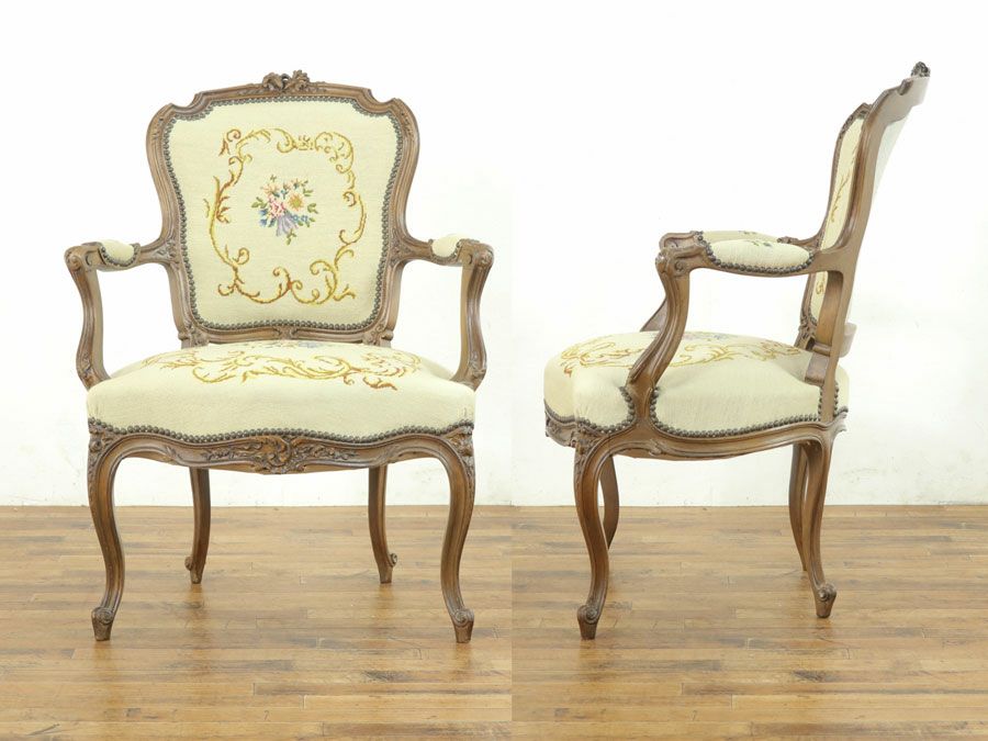 プチポワンアームチェア　アンティークフレックス