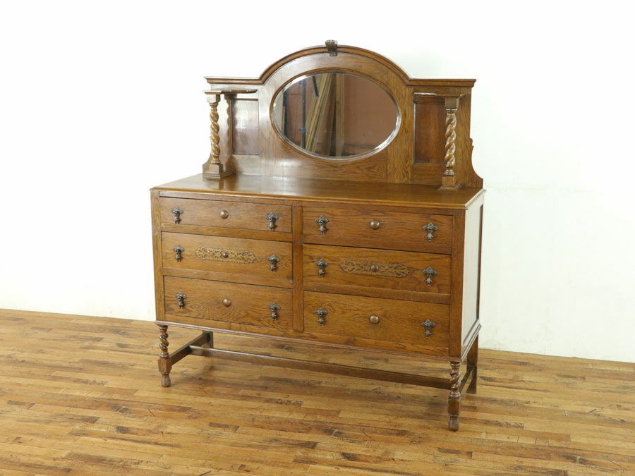 ミラーバックサイドボード　アンティークフレックス