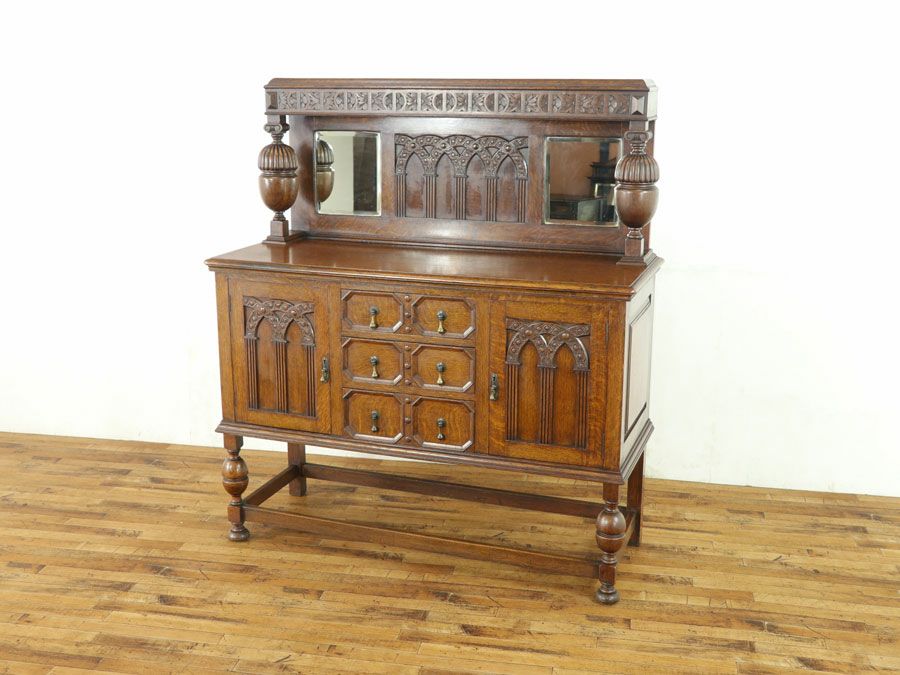 ミラーバックサイドボード　アンティークフレックス