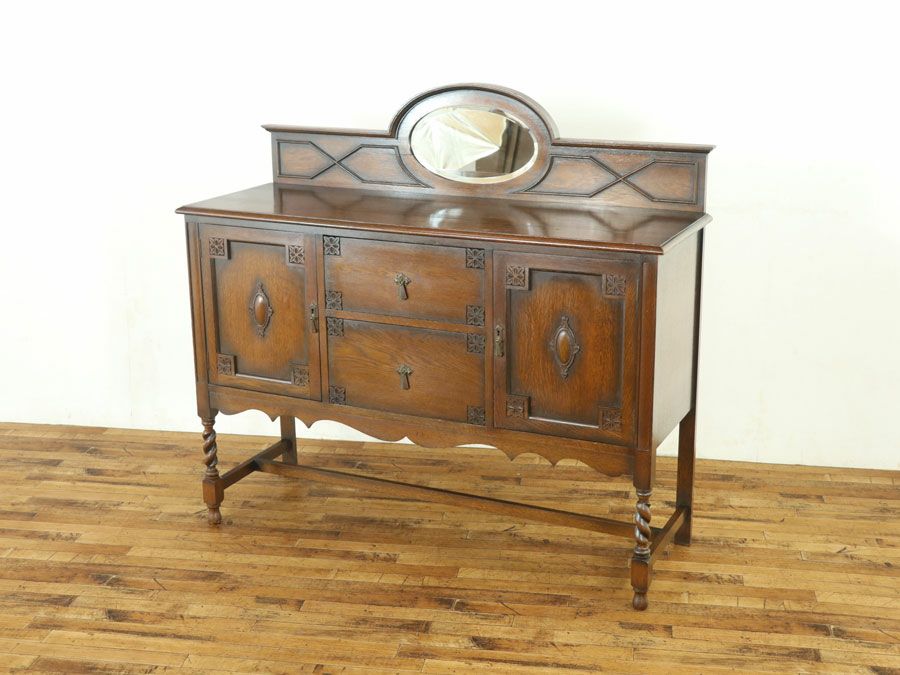 ミラーバックサイドボード　アンティークフレックス