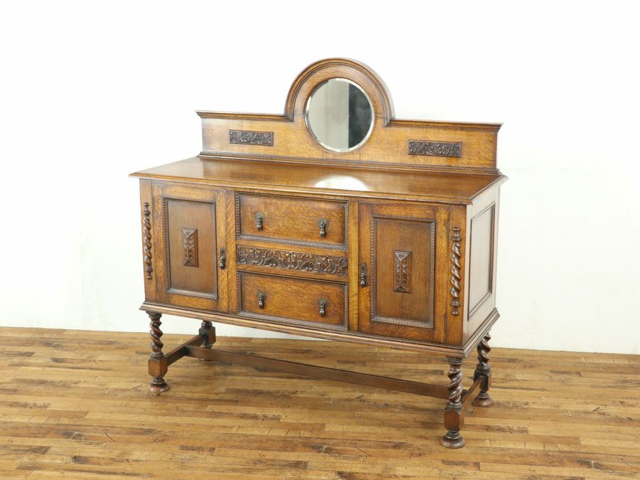 ミラーバックサイドボード　アンティークフレックス