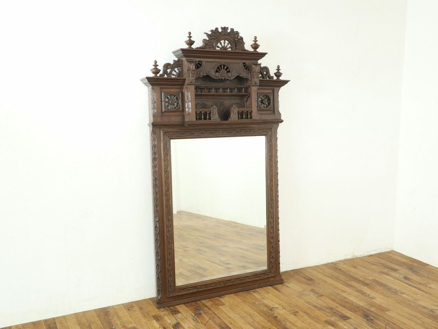 アンティーク家具　オーバーマントルミラー