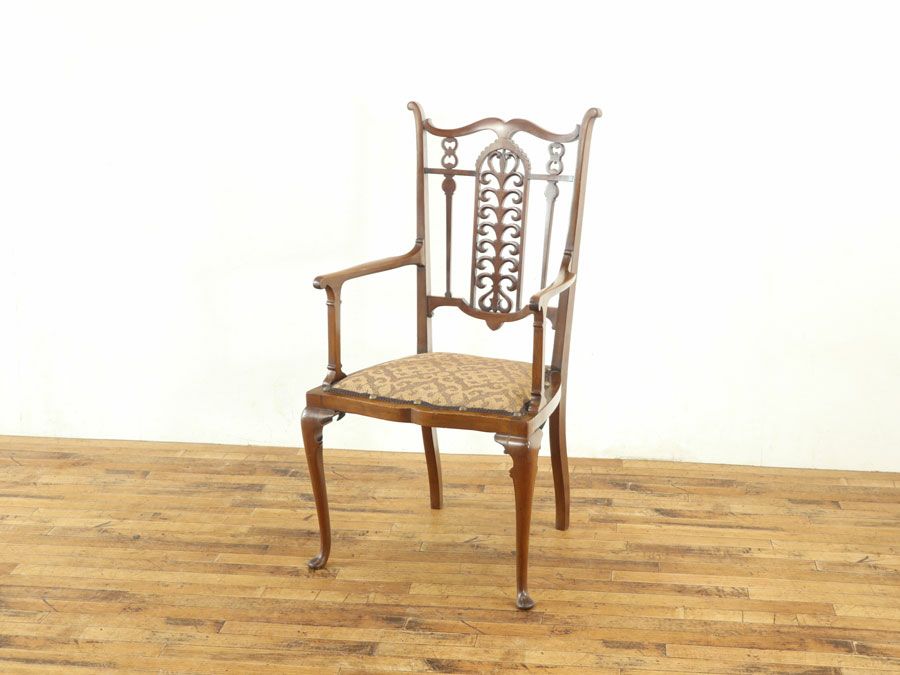 マホガニーアームチェア　アンティークフレックス