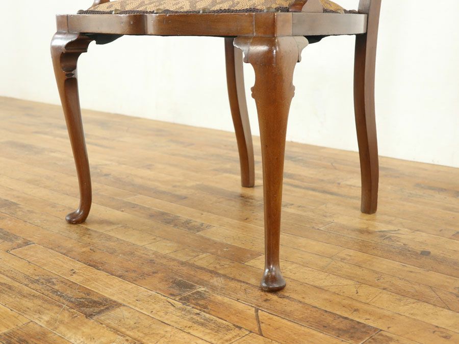 マホガニーアームチェア　アンティークフレックス