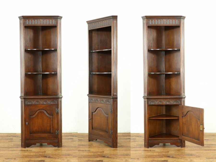 アンティーク家具 コーナーキャビネット