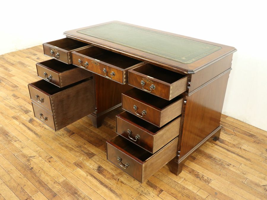 アンティーク家具 ペデスタルデスク 両袖机 58783