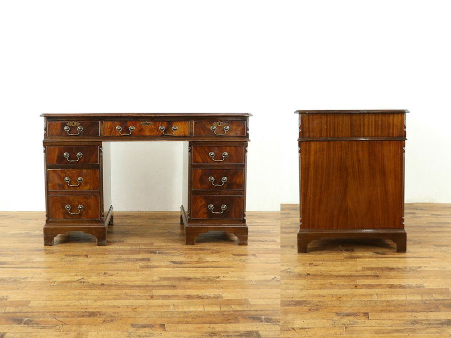 アンティーク家具 ペデスタルデスク 両袖机 58783