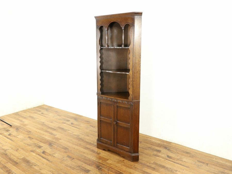アンティーク家具 コーナーキャビネット 58538