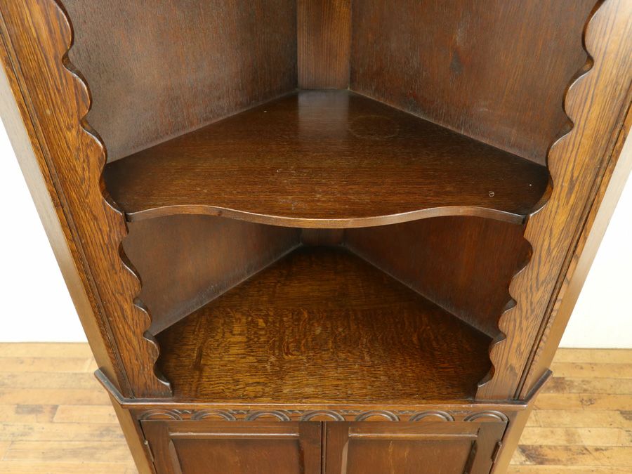 アンティーク家具 コーナーキャビネット 58538