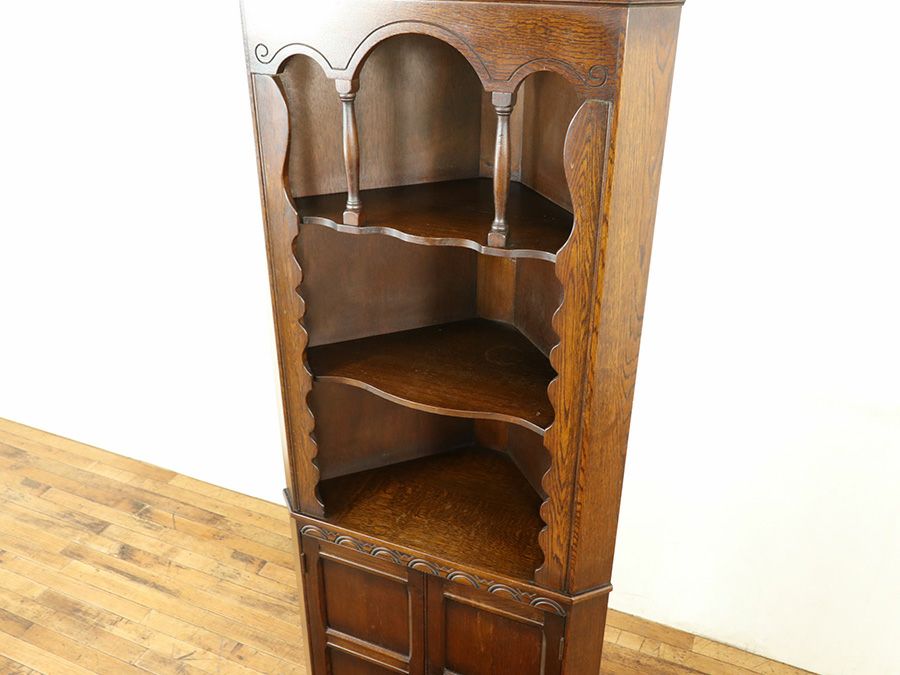 アンティーク家具 コーナーキャビネット 58538