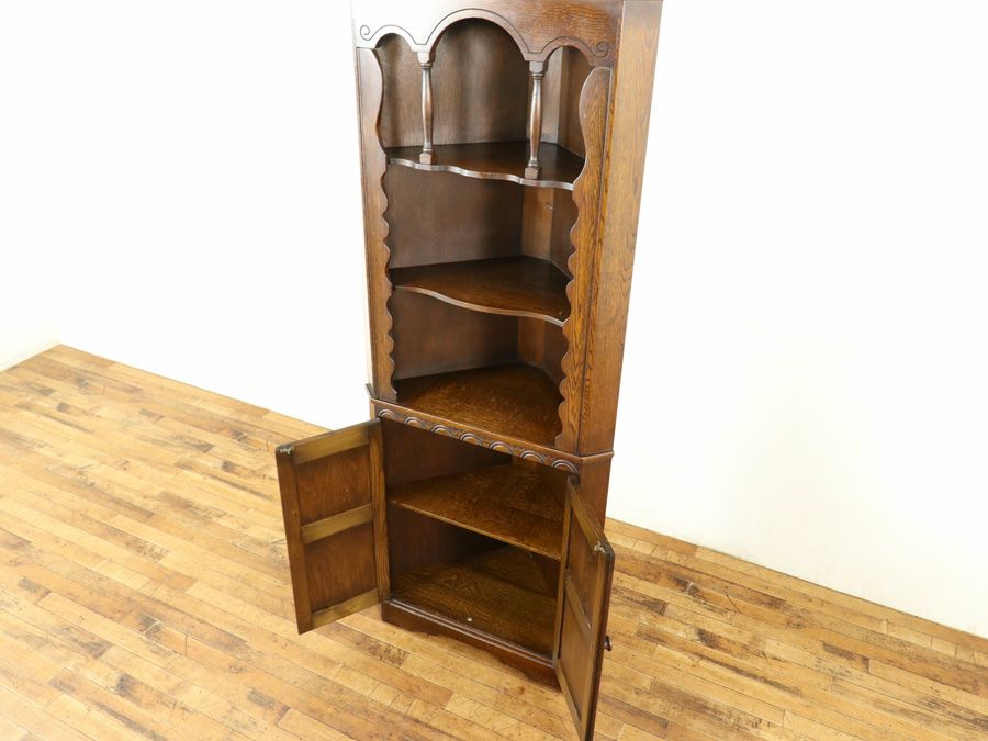 アンティーク家具 コーナーキャビネット 58538