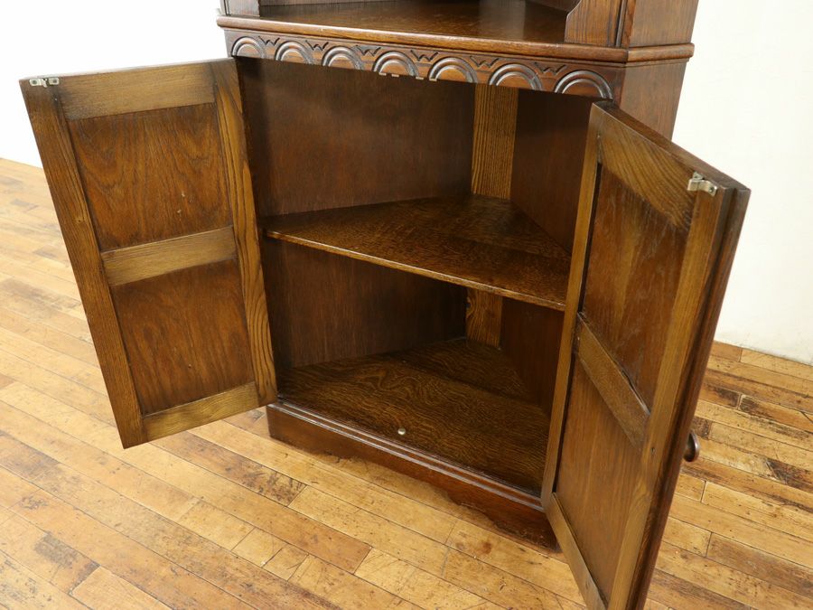 アンティーク家具 コーナーキャビネット 58538