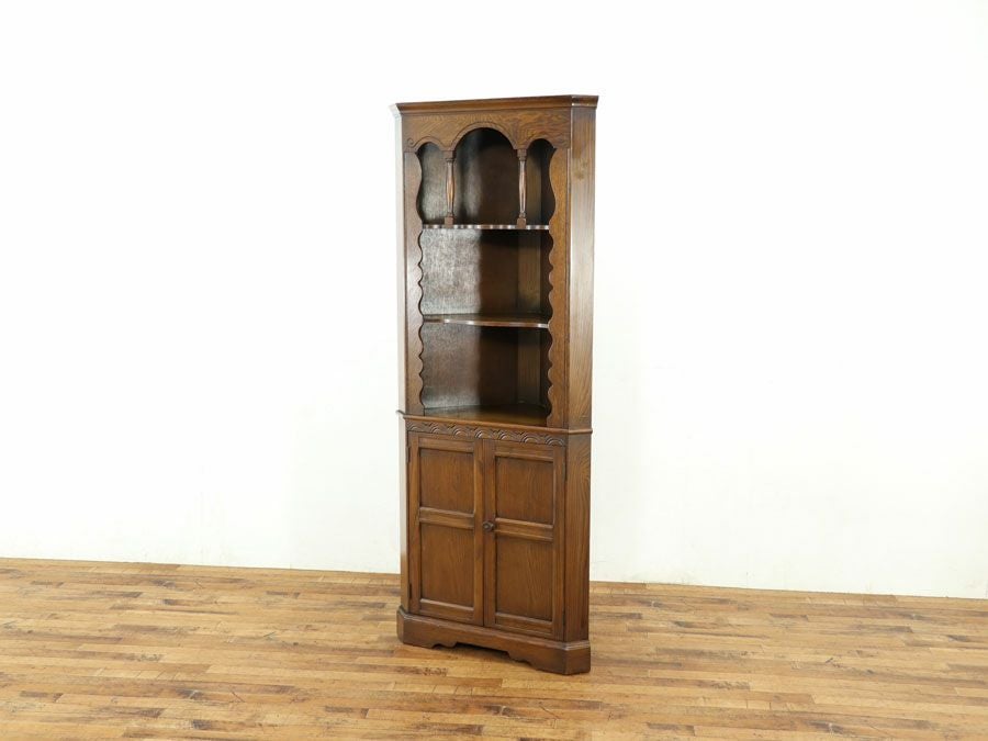 アンティーク家具 コーナーキャビネット 58564