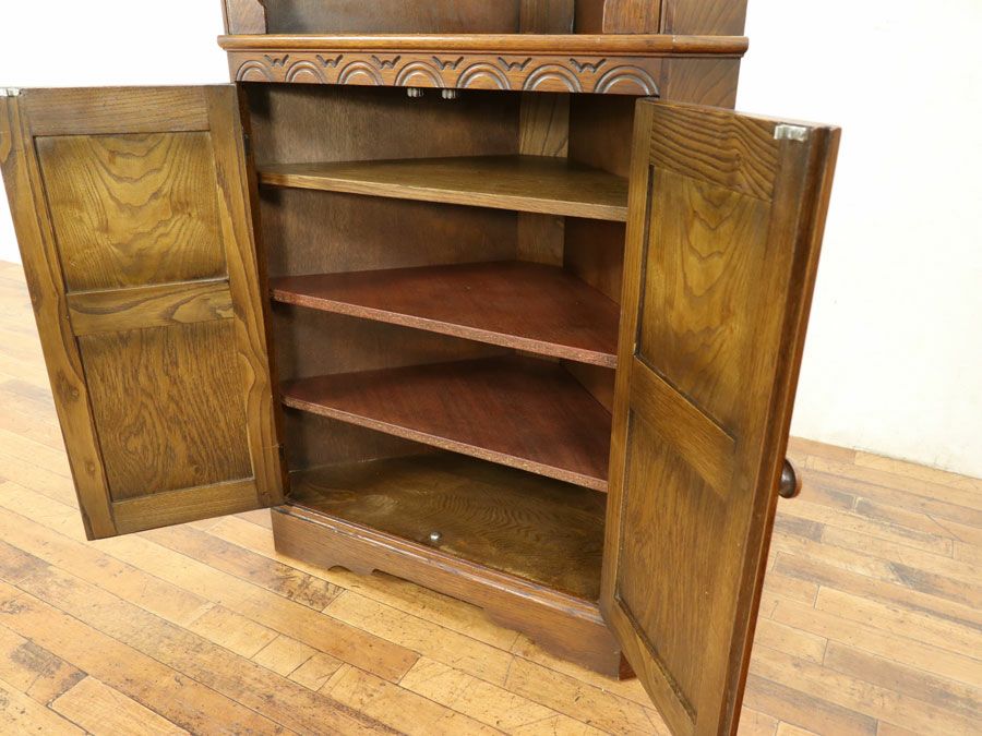 アンティーク家具 コーナーキャビネット 58564